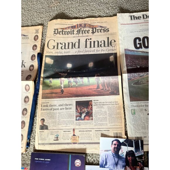 Vtg Sep. 27, 1999 Lot Of 10 Items The Final Game Detroit Tigers Detroit Stadium - Picture 4 of 10